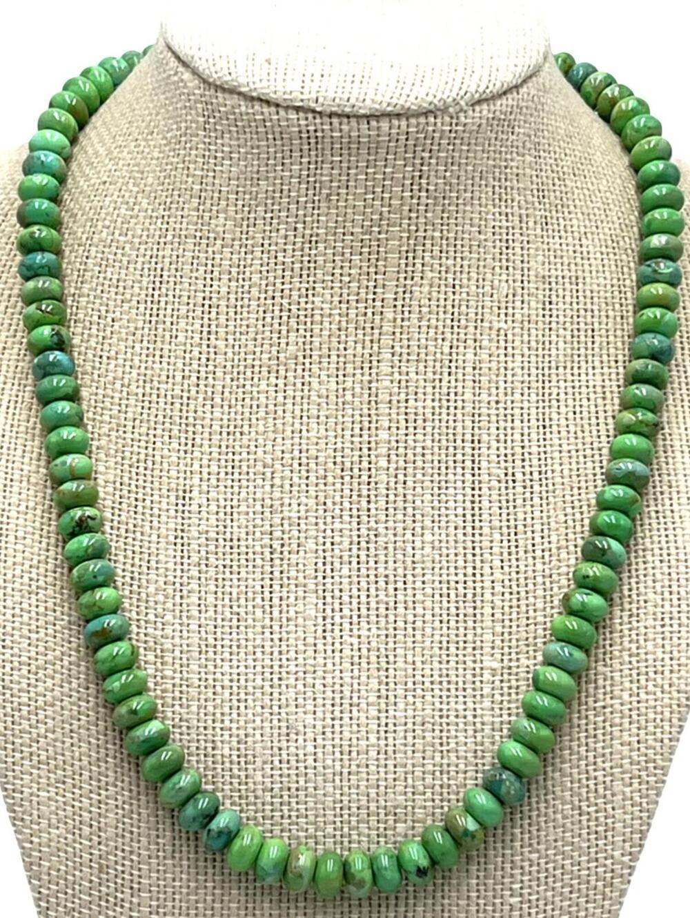 Jay King Sterling Silver & Green Turquoise Beaded Necklace